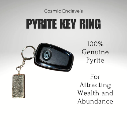 Money Magnet Pyrite Keyring (Rectangle)