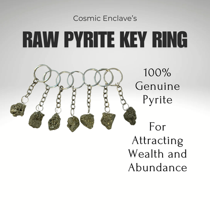 Money Magnet Raw Pyrite Keyring