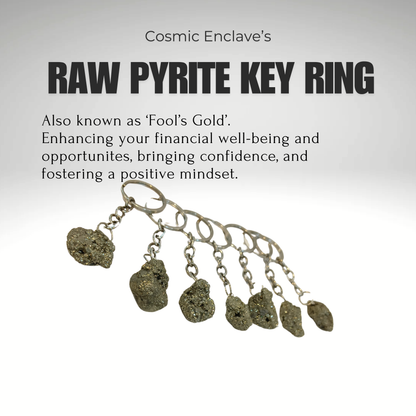 Money Magnet Raw Pyrite Keyring