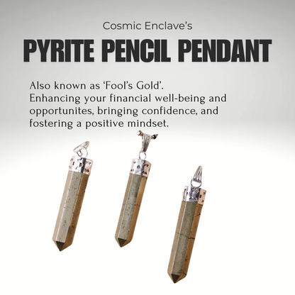 Money Magnet Pyrite Pencil Pendant