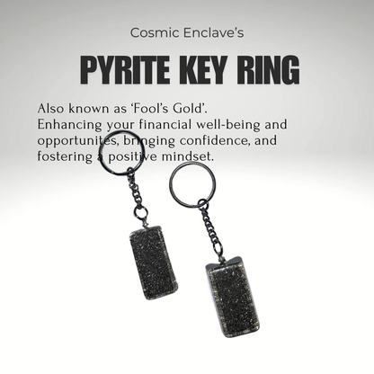 Money Magnet Pyrite Keyring (Rectangle)