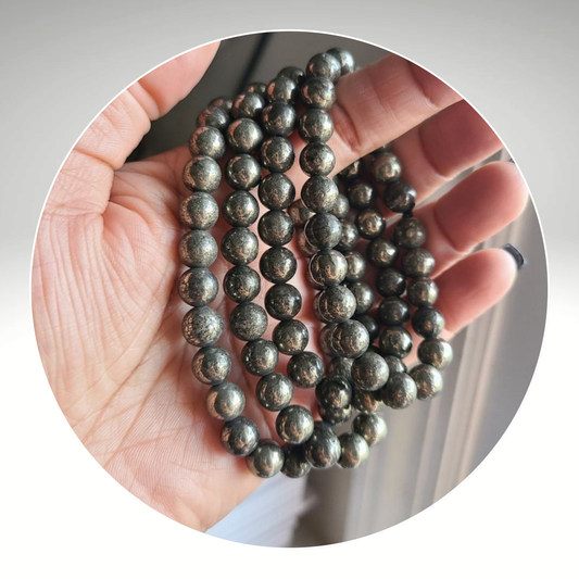 Money Magnet Pyrite Beads Bracelet